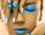 الأزرق ماكياج الوجه 01
