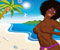 Black Girl On The Beach